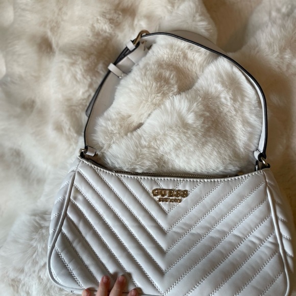 GUESS Ivory Chevron Shoulder Bag - Picture 3 of 5